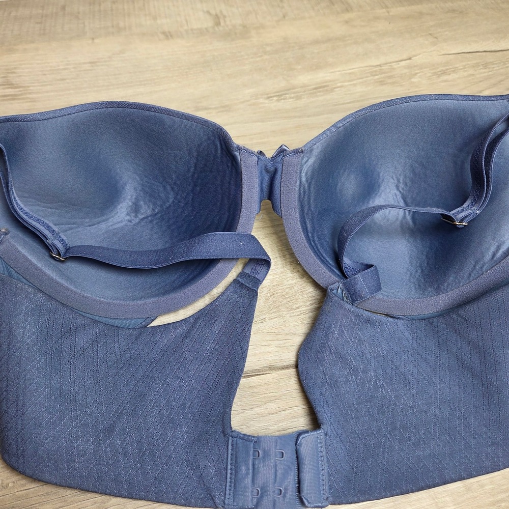 Vanity Fair Beauty Back Full Figure Underwire Bra Navy Blue 75312 38B Diamond - Picture 2 of 6